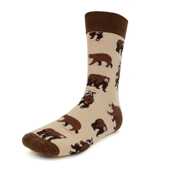Finery Mens Wear Other - Men's Brown Bear Novelty Socks